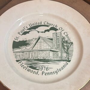 Green Commemorative Plate